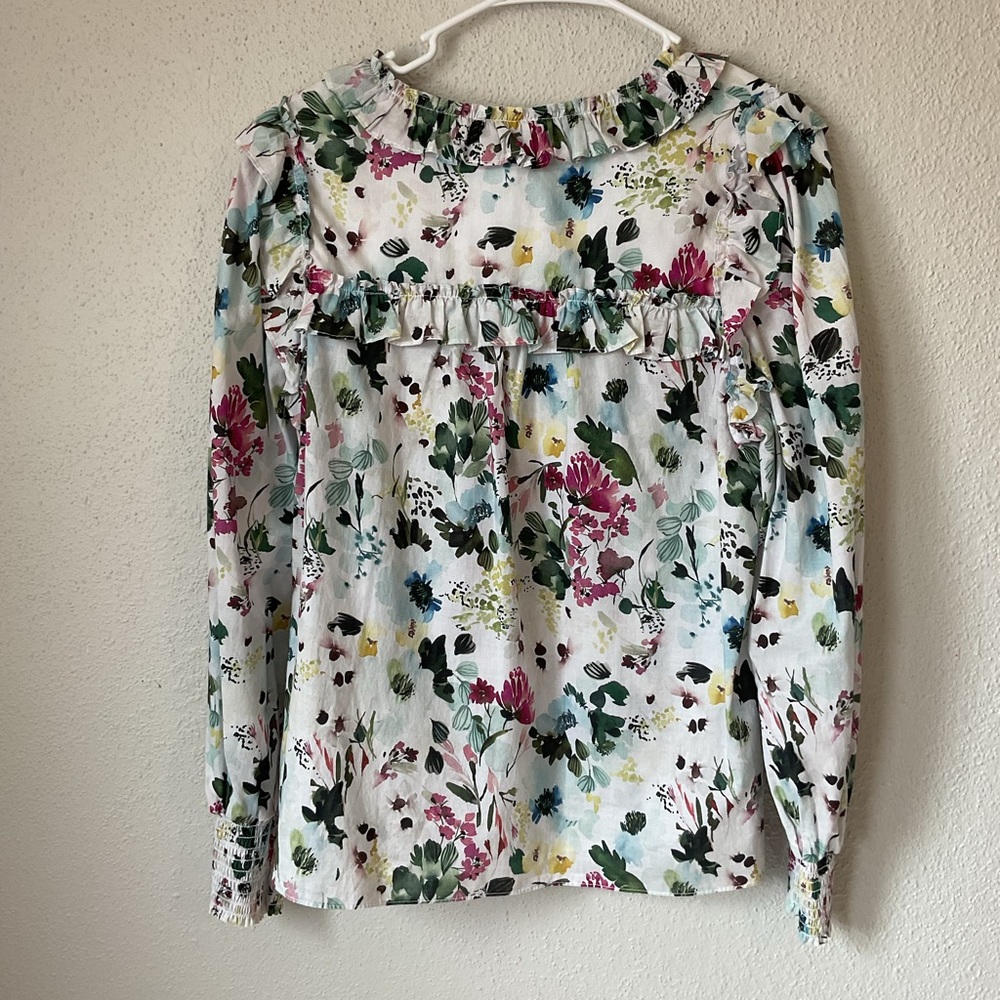 Willa Story Nelly Floral Ruffle Top Size Large - Picture 4 of 8